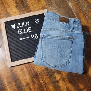Judy Blue Boyfriend Fit Light Wash Jeans, Size 7/28